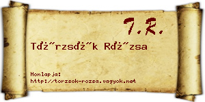 Törzsök Rózsa névjegykártya