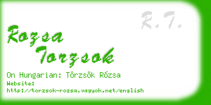 rozsa torzsok business card